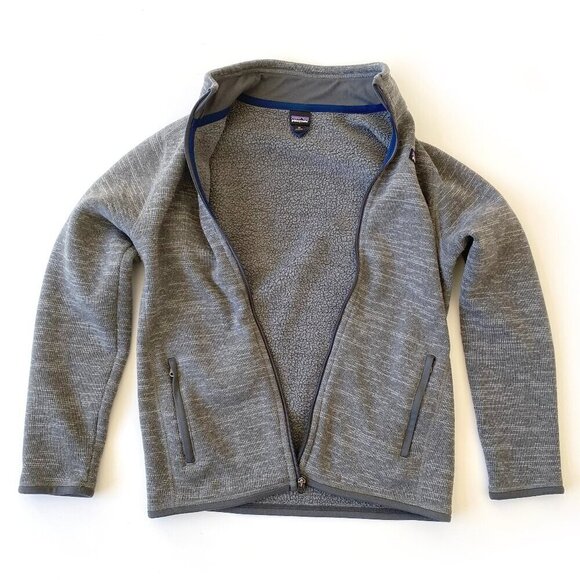 Patagonia Boys' Better Sweater Fleece Jacket XL (14) Full Zip Gray Zip Pockets - Picture 4 of 11
